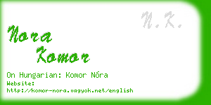 nora komor business card